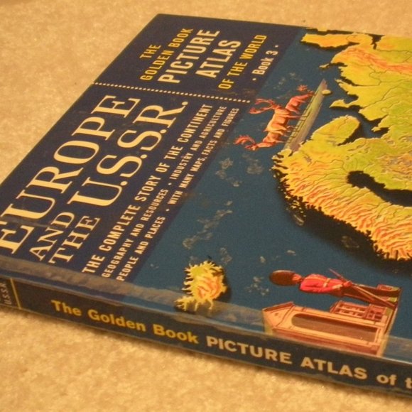 Atlas of the World Europe and USSR Book 3 - Maps / Facts / Figures - Golden Book - Picture 6 of 6